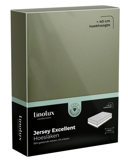Hoeslaken Linolux jersey Excellent Green