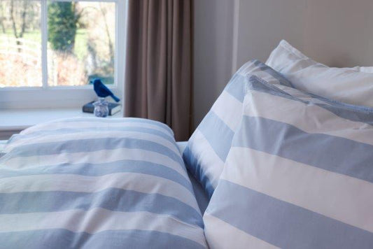 Kussensloop Livello Beach Stripe Blue close up