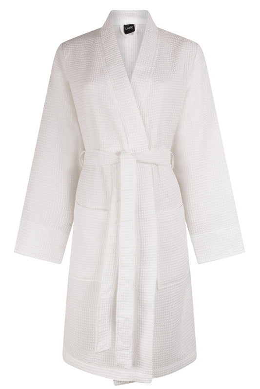 Wafel badjas kort Livello Nature White