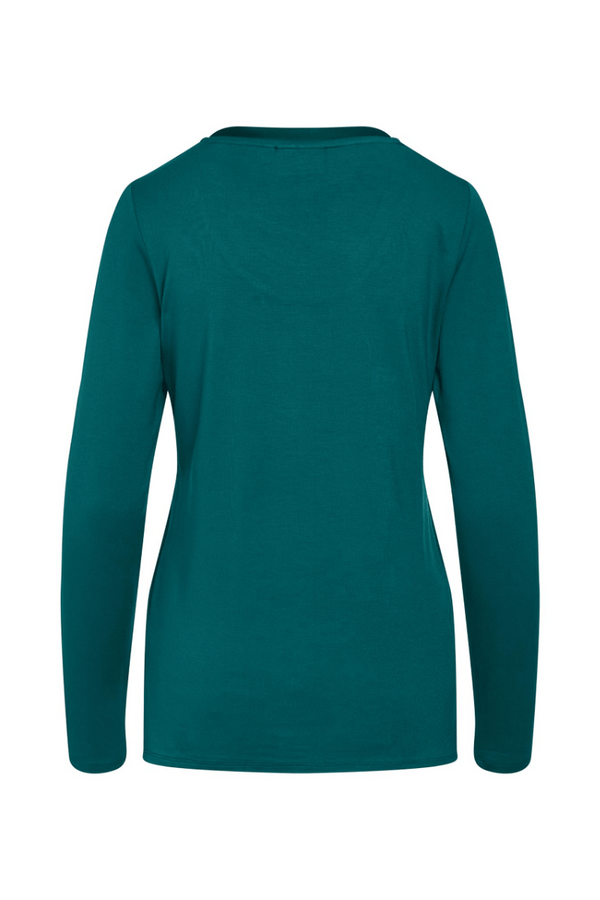 Top Lange Mouw Luyza Uni Deep Sea Blue achter