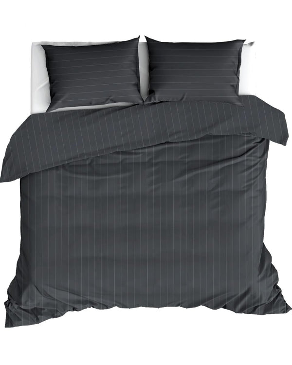 Dekbedovertrek Livello Pinstripe Antraciet