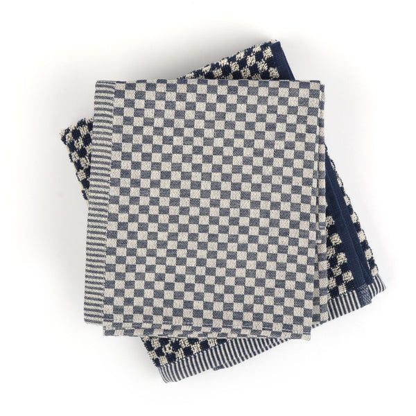 Theedoek Bunzlau Castle Small Check Dark blue