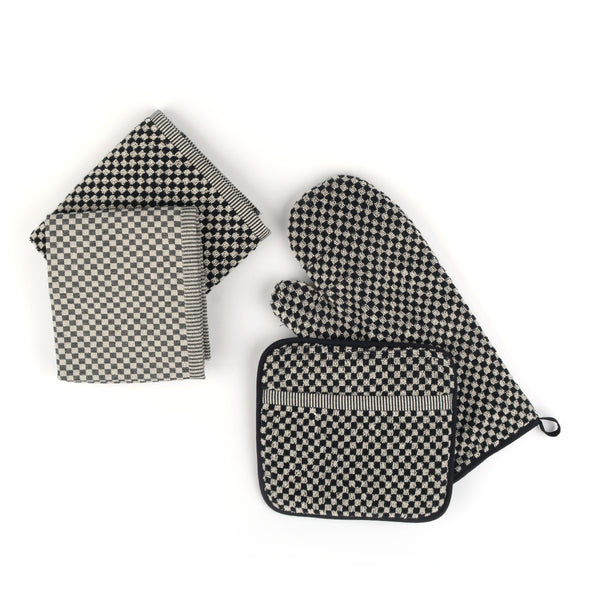 Theedoek Bunzlau Castle Small Check Black