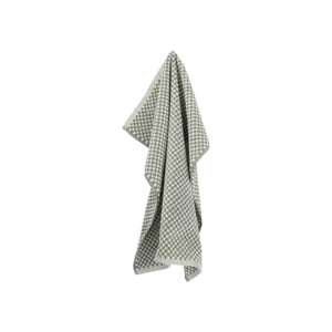 Keukendoek Bunzlau castle Small Check Dark Green met ophanglus