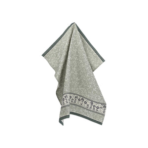 Theedoek Bunzlau Castle Daydream Dark Green met ophanglus