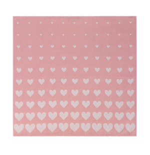 Theedoek Bunzlau Castle Hearts Pink