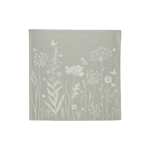 Theedoek Bunzlau Castle  Wild flowers Dark Green in geheel