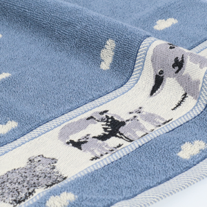 Keukendoek Bunzlau Castle Sheep Grey Blue detail