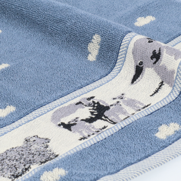 Keukendoek Bunzlau Castle Sheep Grey Blue detail