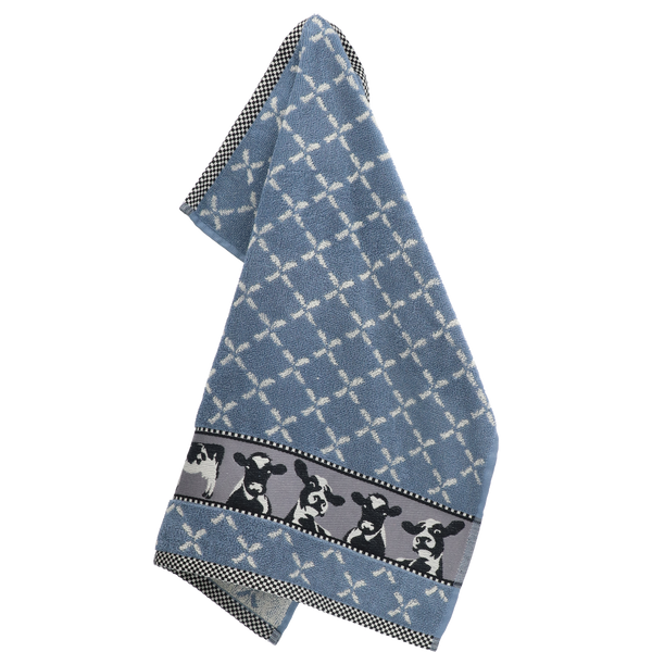 Keukendoek Bunzlau Castle Cows Grey Blue
