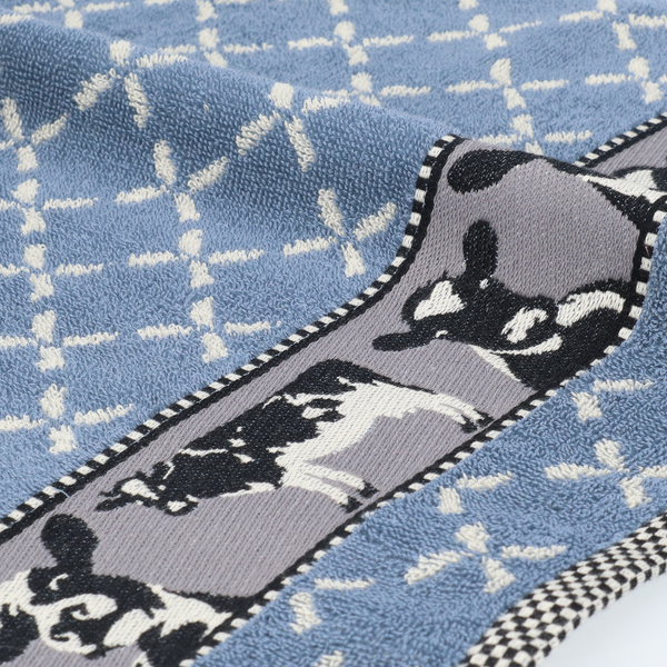 Keukendoek Bunzlau Castle Cows Grey Blue