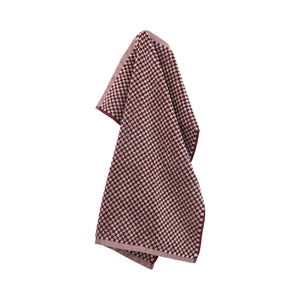 Bunzlau Castle Keukendoek Small Check Burgundy GOTS