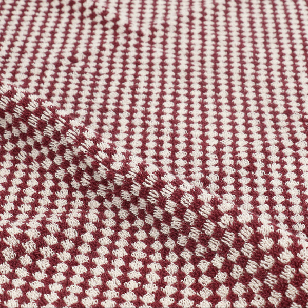 Bunzlau Castle Keukendoek Small Check Burgundy GOTS