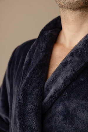 Linolux Badjas Alva Navy - Fleece