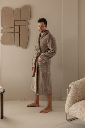 Linolux Badjas Alva Taupe - Fleece