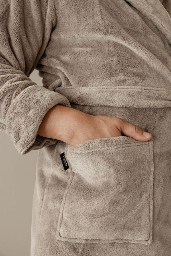 Linolux Badjas Alva Taupe - Fleece