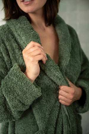 Linolux Badjas Noah Green - Fleece