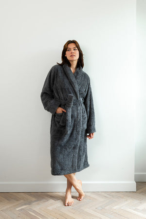 Linolux Badjas Noah Grey - Fleece