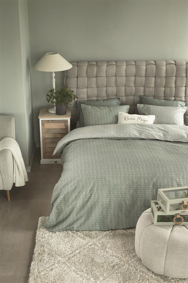 Dekbedovertrek Riviera Maison Bambu Grey Green