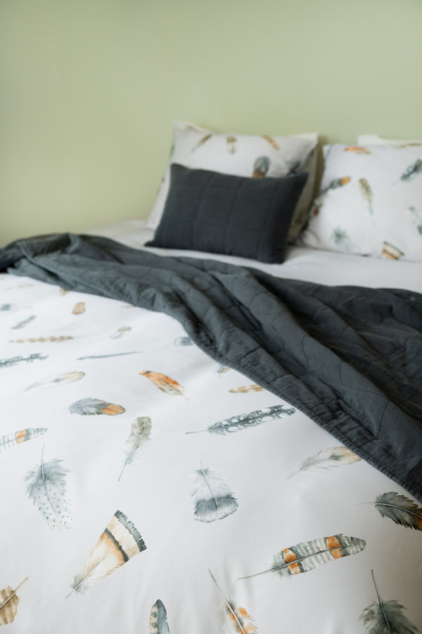 Linolux Sprei Blocks Stonewashed Cloudy
