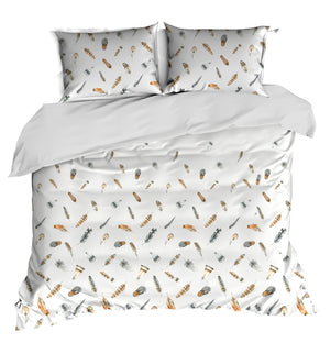 Linolux Dekbedovertrek Feathers Grey