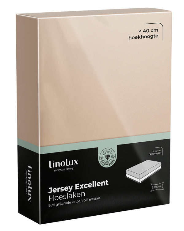 Hoeslaken Linolux Jersey Excellent Almond