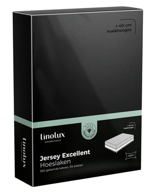 Hoeslaken Linolux Jersey Excellent Black