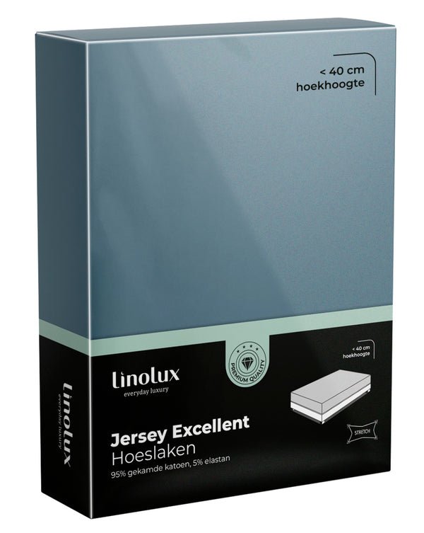 Hoeslaken Linolux Jersey Excellent Denim