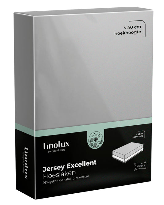 Hoeslaken Linolux Jersey Excellent Light Grey