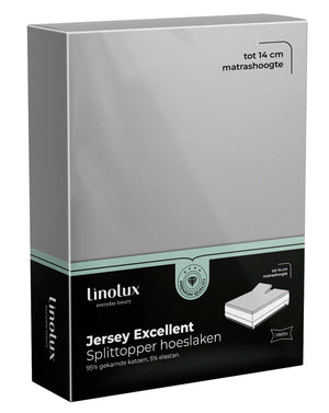 Splittopper Hoeslaken Linolux Jersey Excellent Light Grey