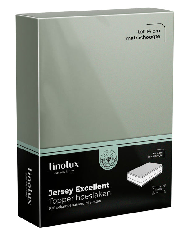 Topper Hoeslaken Linoux Jersey Excellent Light Green