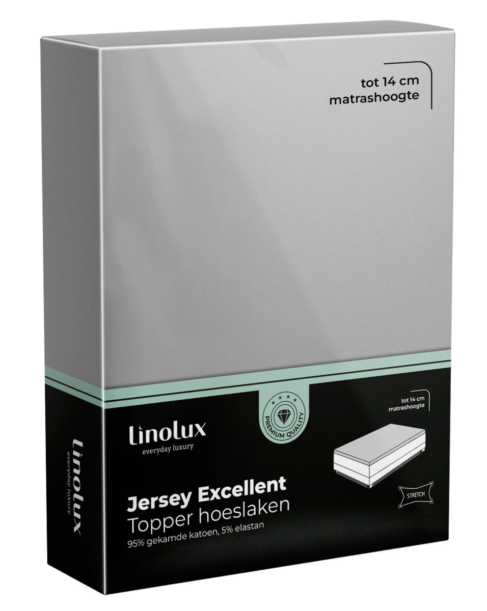 Topper Hoeslaken Linolux Jersey Excellent Light Grey