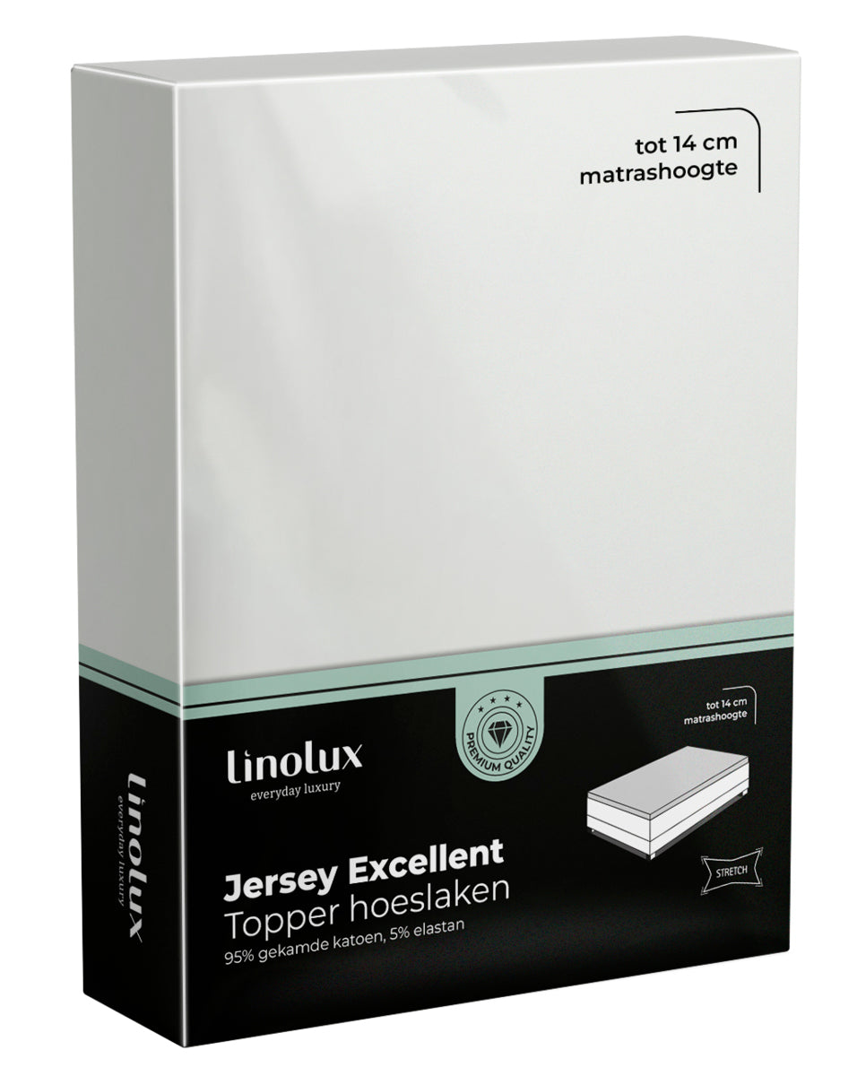 Topper Hoeslaken Linolux Jersey Excellent Off White