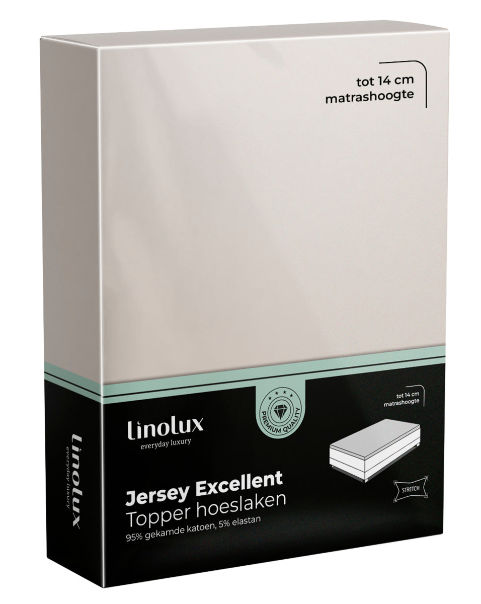 Topper Hoeslaken Linolux Jersey Excellent Sand