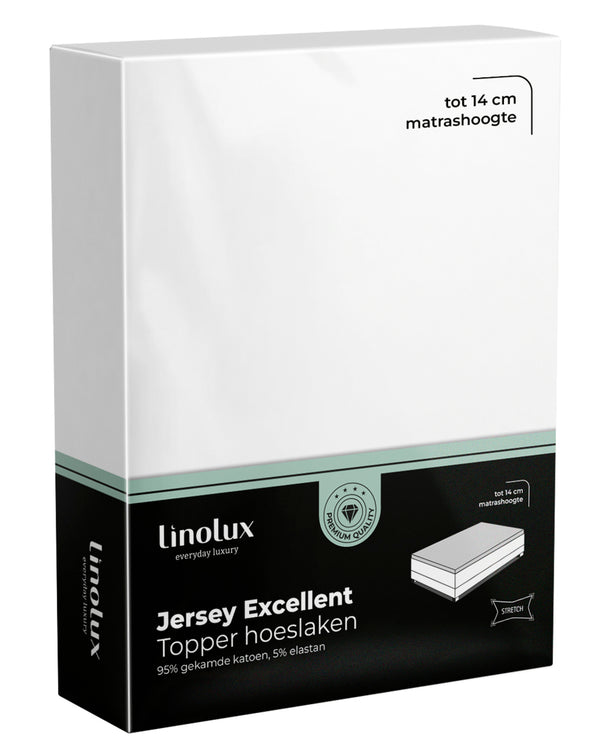 Topper Hoeslaken Linolux Jersey Excellent White