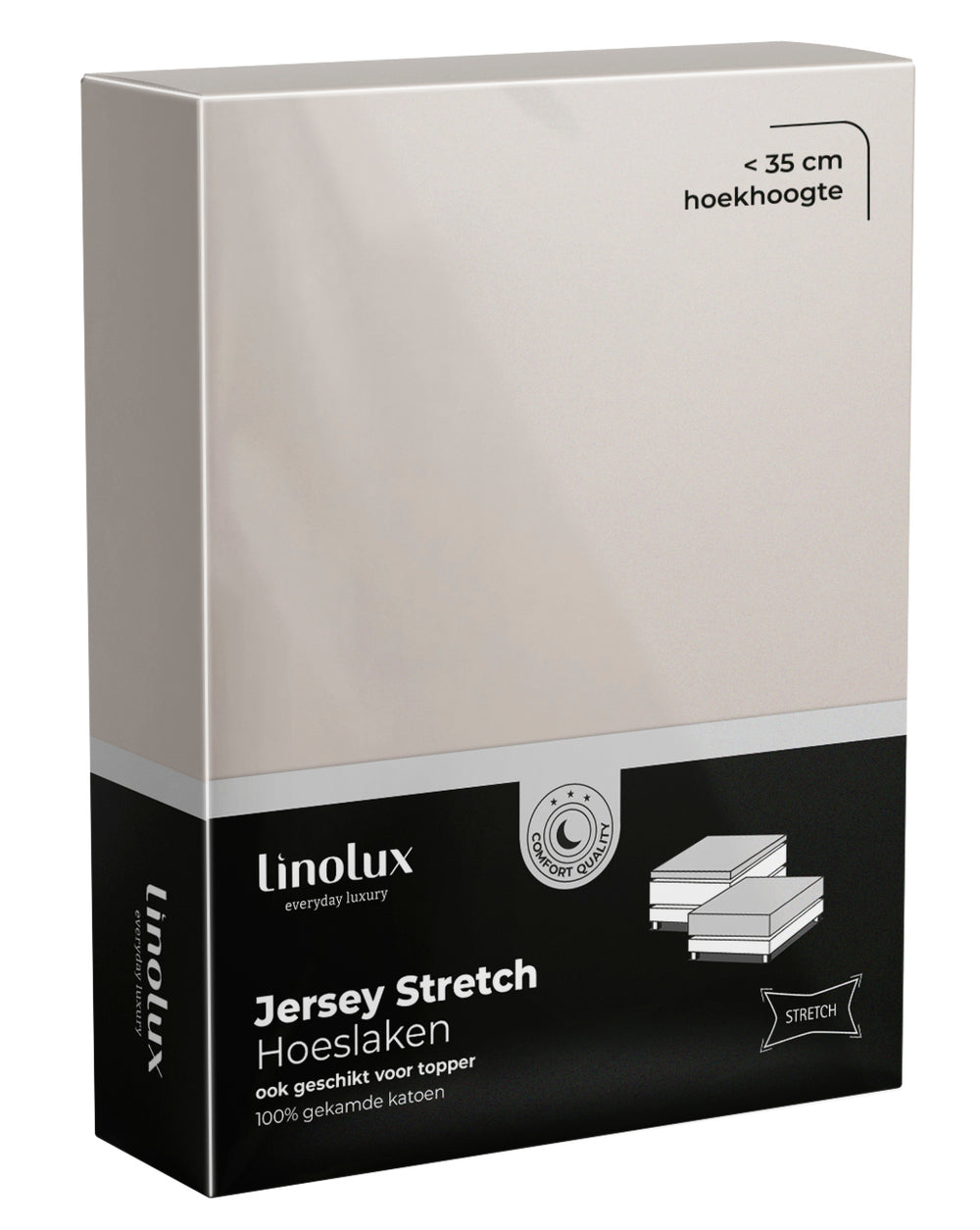 Hoeslaken Linolux Jersey Stone