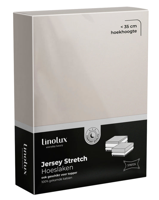 Hoeslaken Linolux Jersey Stone