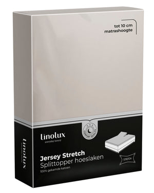 Splittopper Hoeslaken Linolux Jersey Stone