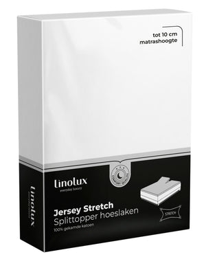 Splittopper Hoeslaken Linolux Jersey White