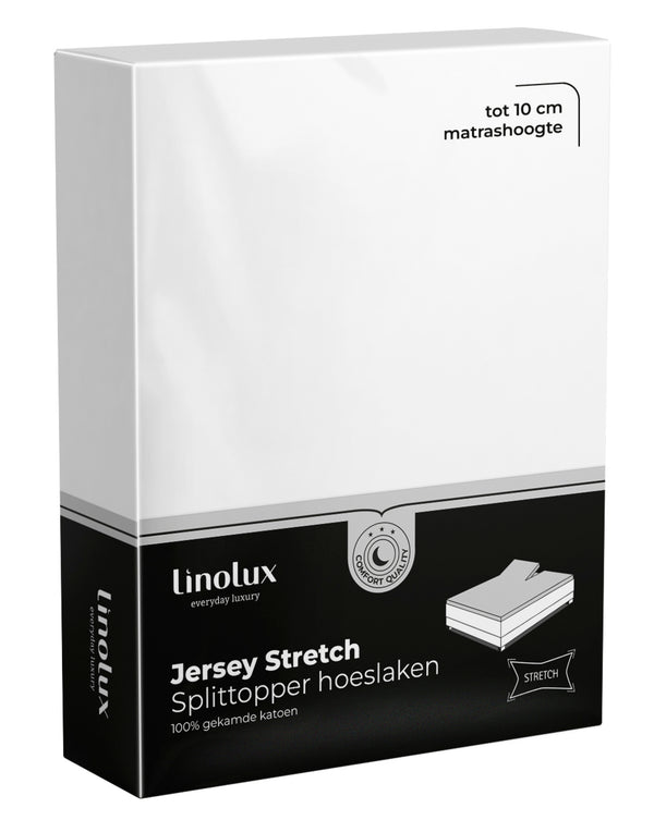 Splittopper Hoeslaken Linolux Jersey White