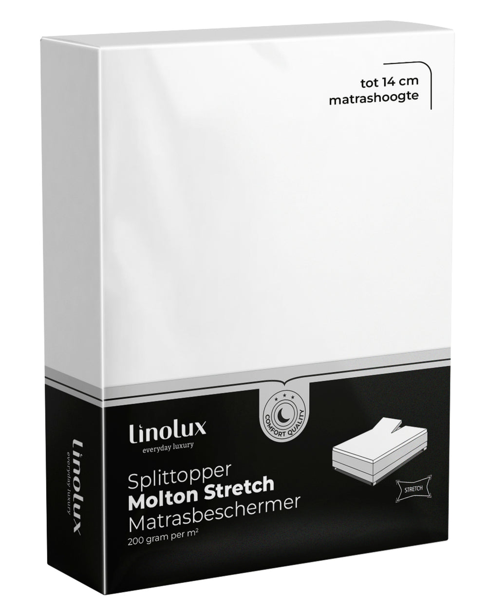 Molton Splittopper Hoeslaken Linolux Stretch Basic