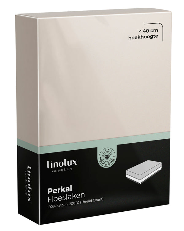 Hoeslaken Linolux Perkal Natural
