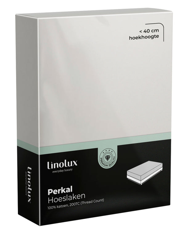 Hoeslaken Linolux Perkal Off White