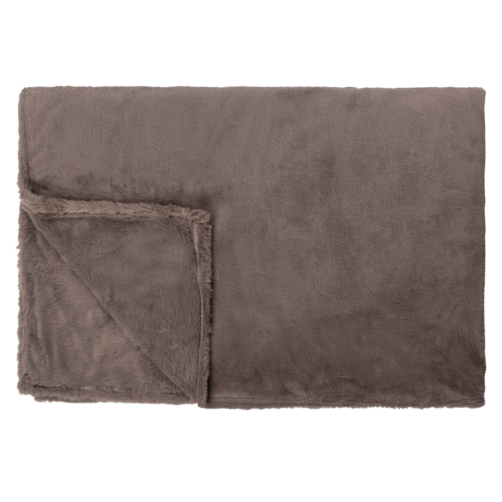 Plaid Linolux Rabbit Fur Taupe