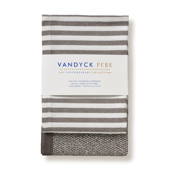 Vandyck Pure Kitchen Keukenset | Keuken- & Theedoek Espresso