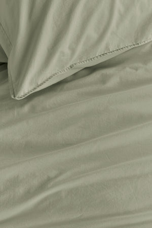 Dekbedovertrek Linolux Washed Cotton Green
