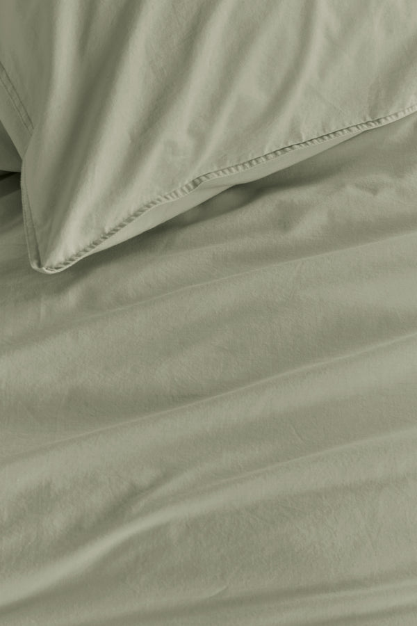 Dekbedovertrek Linolux Washed Cotton Green