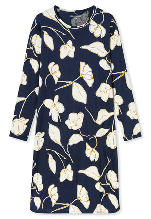 Schiesser Dames Nachthemd 182018 Blauw