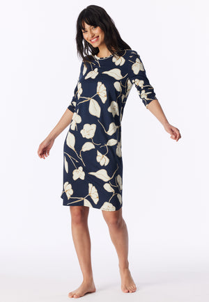 Schiesser Dames Nachthemd 182018 Blauw