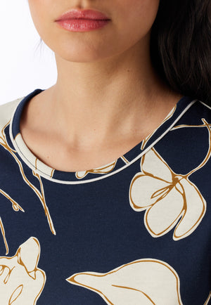 Schiesser Dames Nachthemd 182018 Blauw
